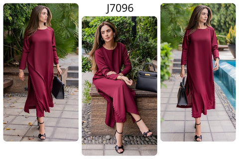 Straight Fit Crepe Dress 7096