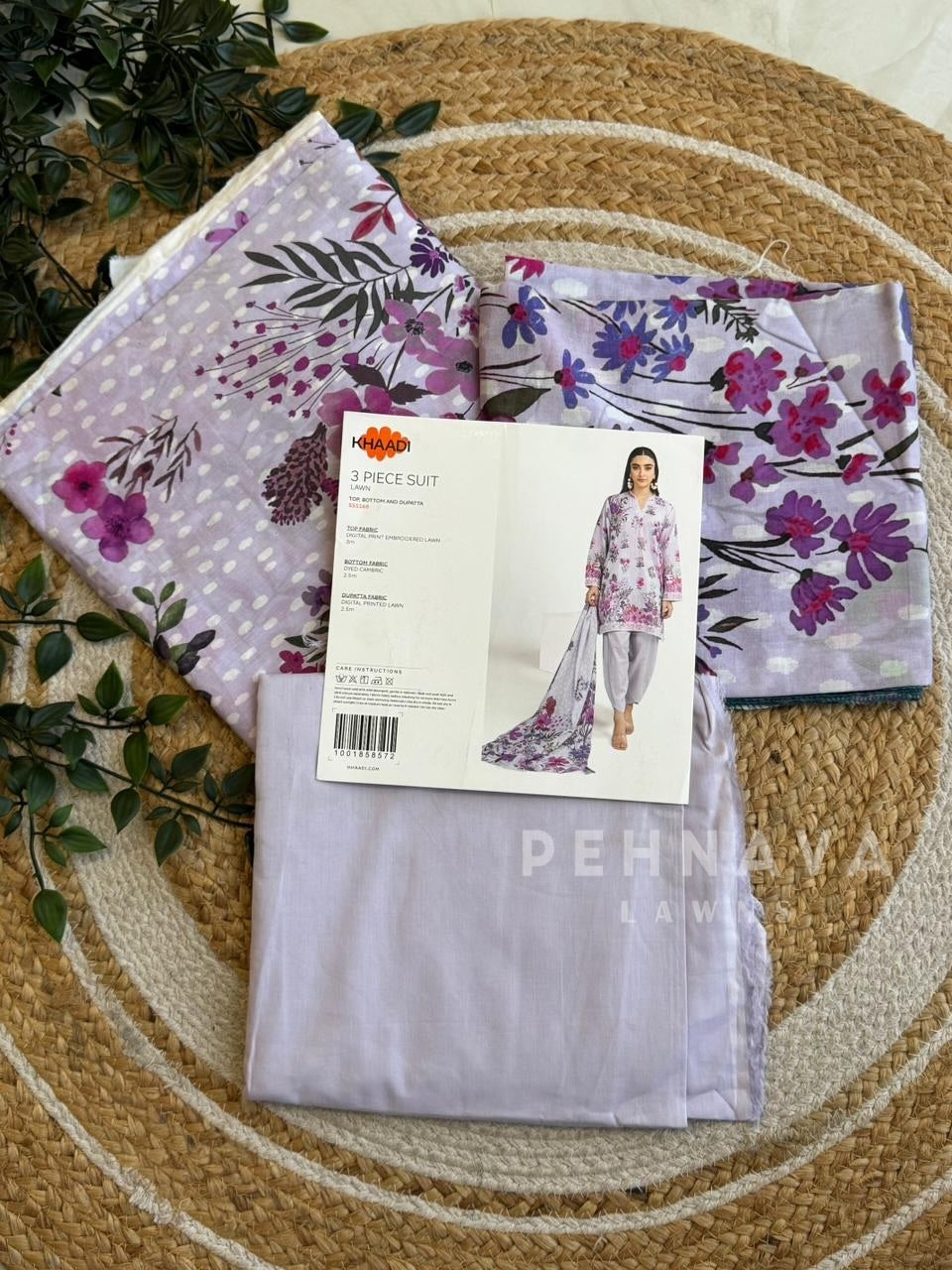 Premium Khaadi Embroidered Lawn Suit - Pehnava Lawns