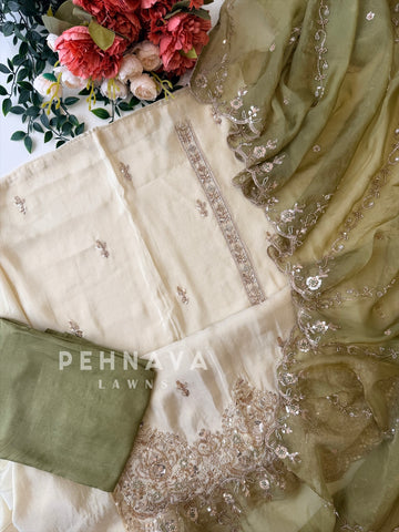 Tissue Handworked Unstitched Suit BDF96