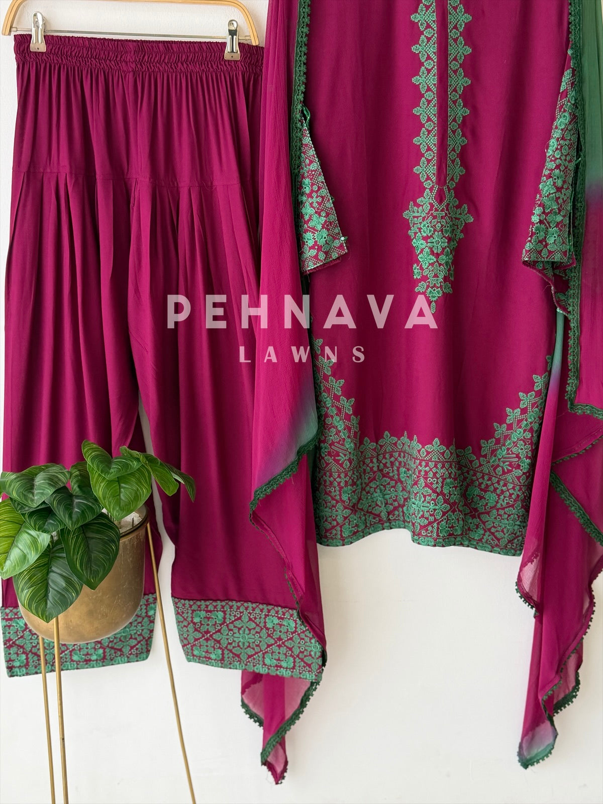 Embroidered Rayon Farshi Salwar