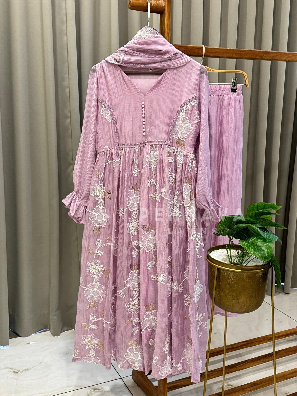 Petal Lace Work Ensemble