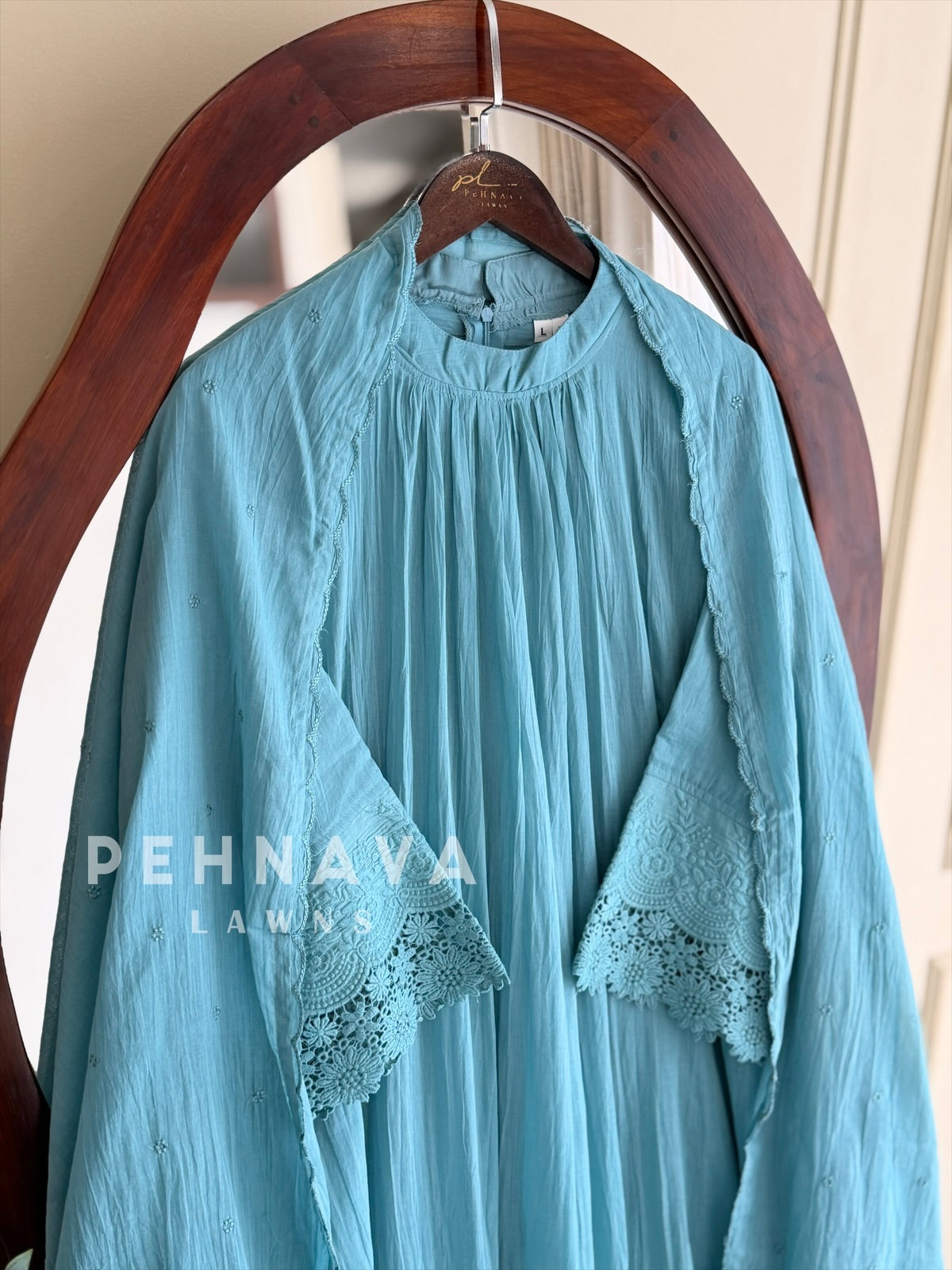 Round Neck Pleated Suit Set