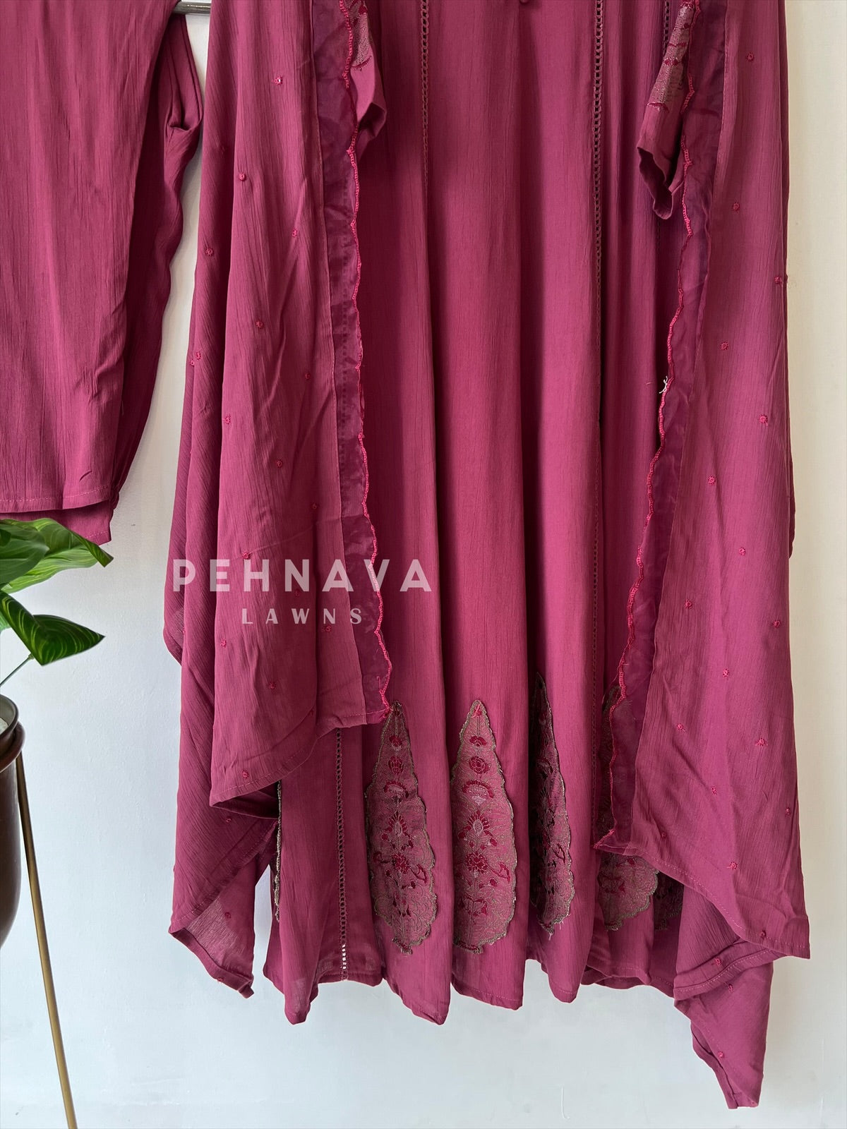 Crinkled Rayon Anarkali-6098