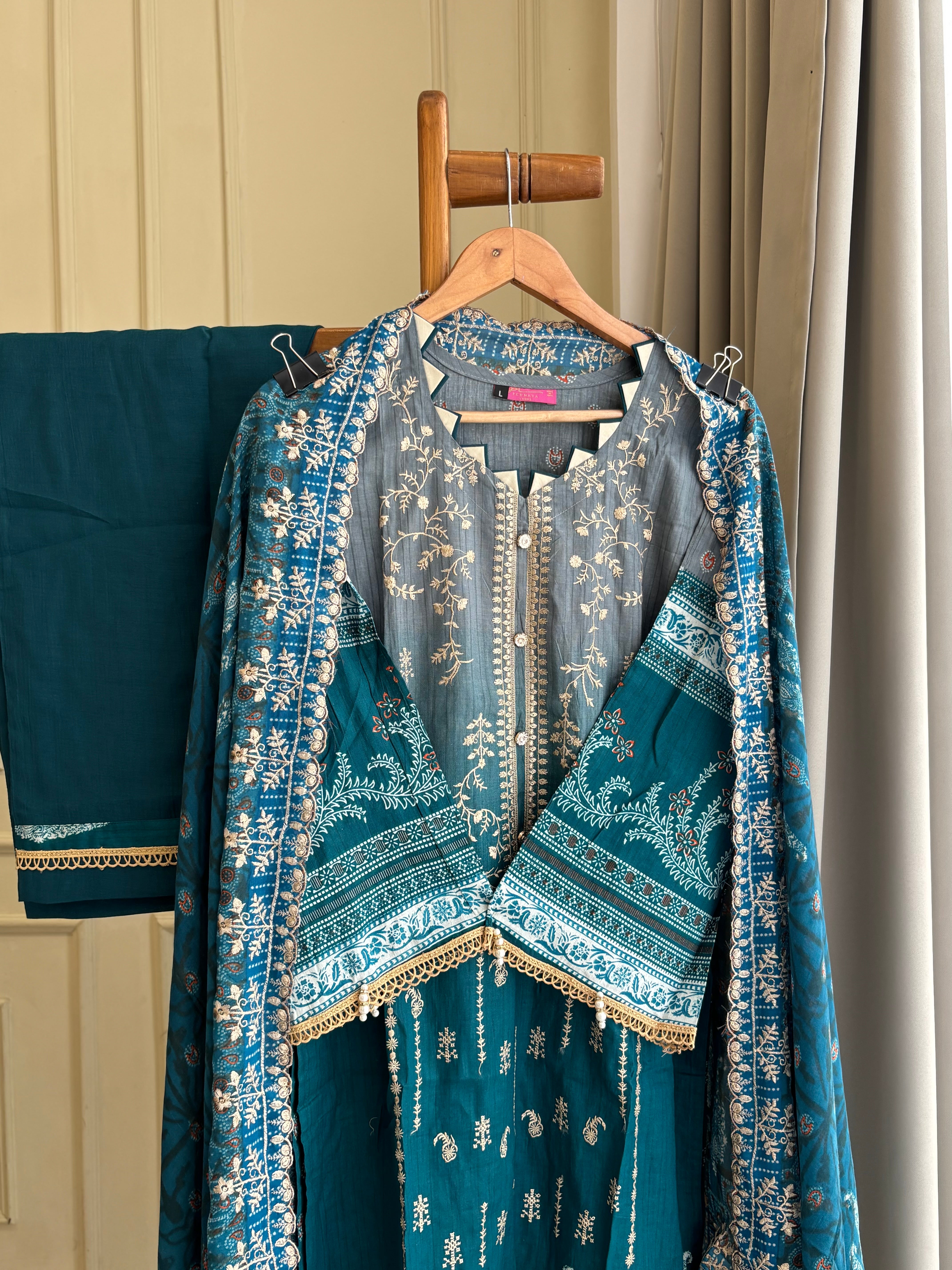 Blue Printed Pakistani Salwar-2