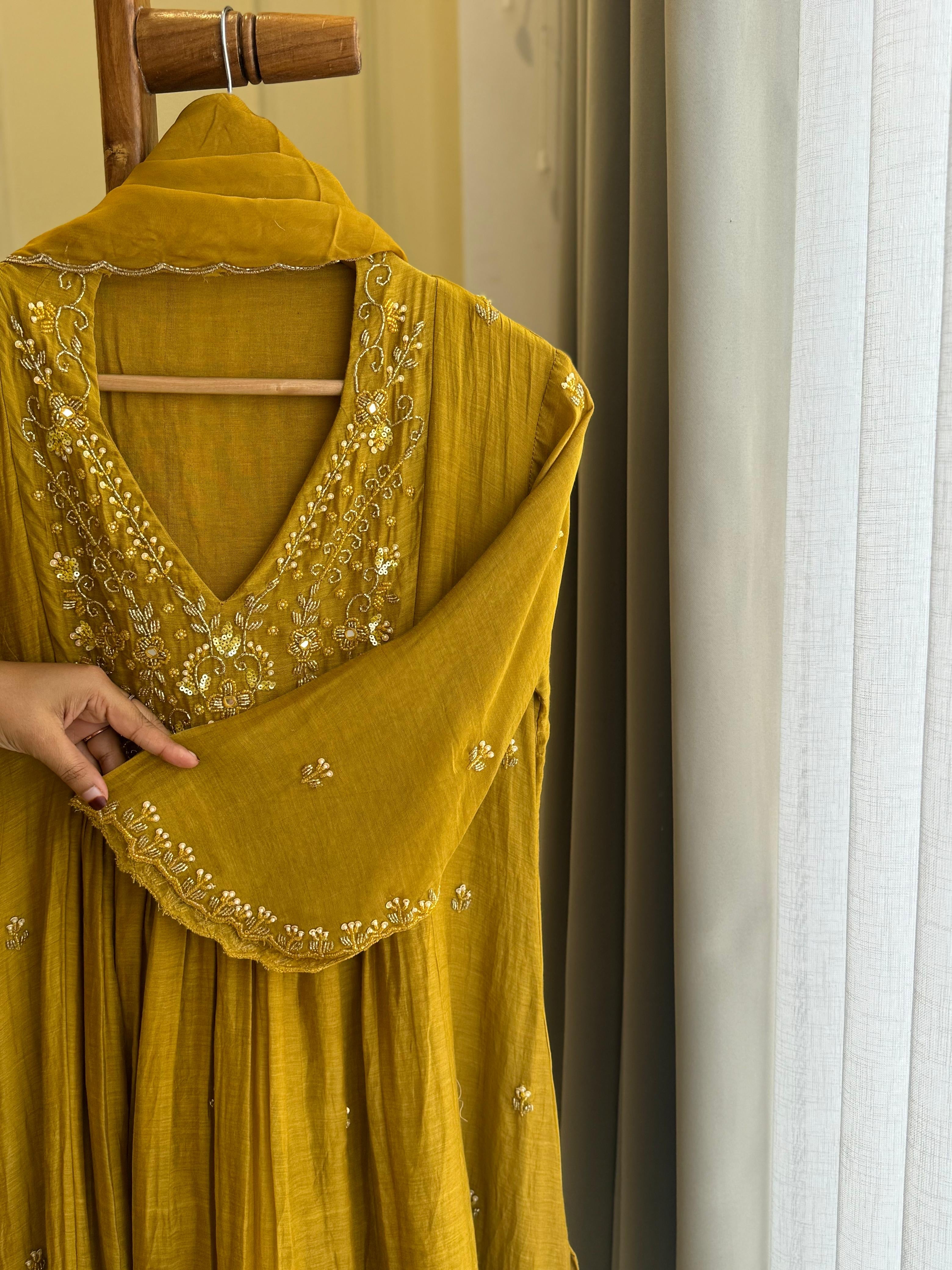 Mulchandheri Panel Cut Handwork Detailing Suit