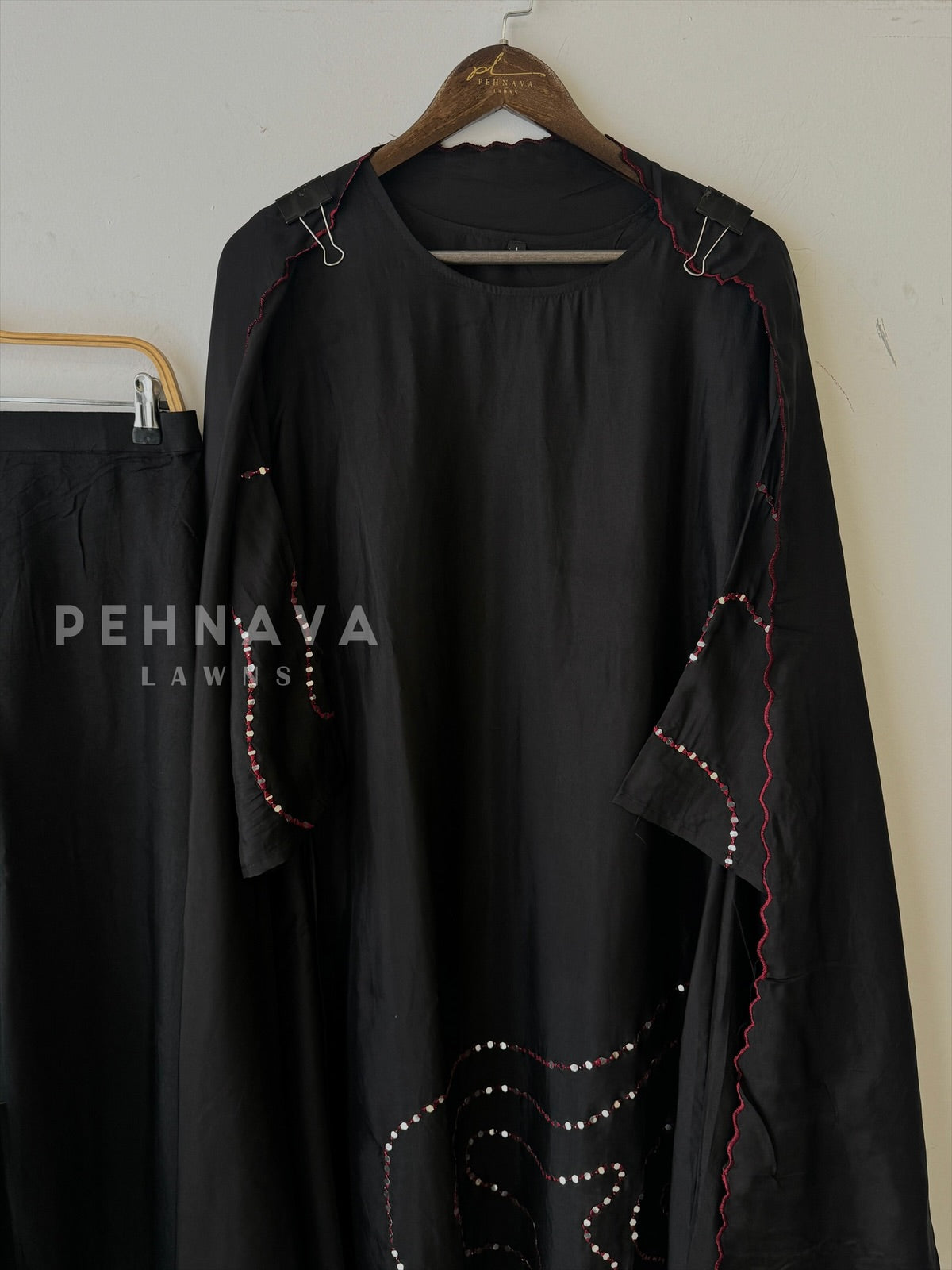 Mirror Work Silk Suit Set-3212