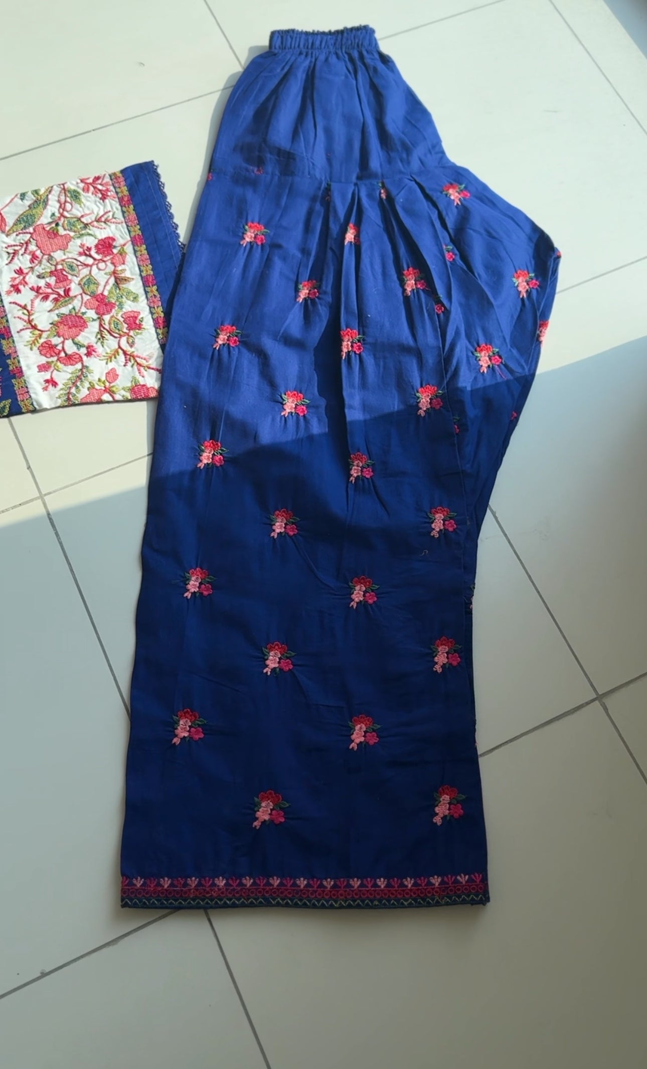 Embroiza Pakistani Modern Two Piece Suit-Bluebell