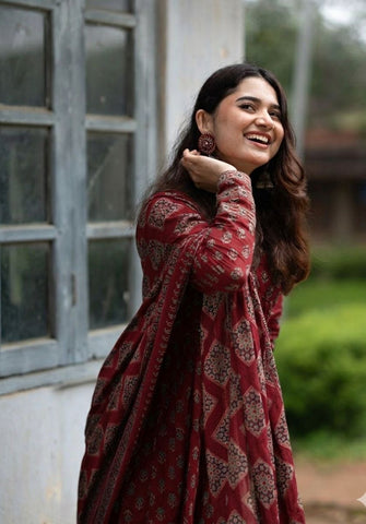 New-Classic Ajrakh Print Suit