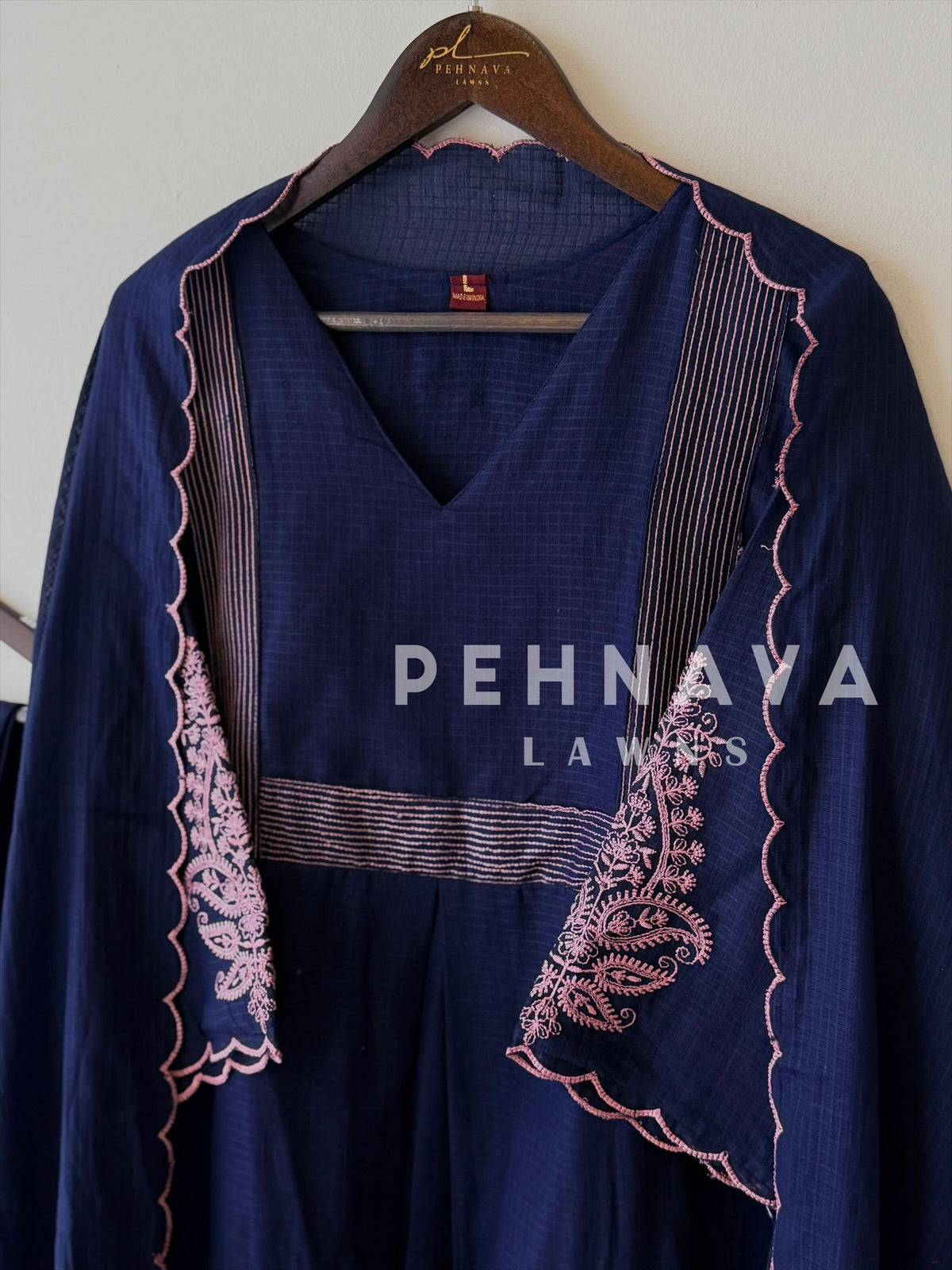 Cotacheck Embroidered Suit 13081