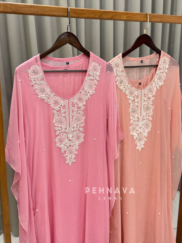 Pearl Embroidered Kaftan Set 2628