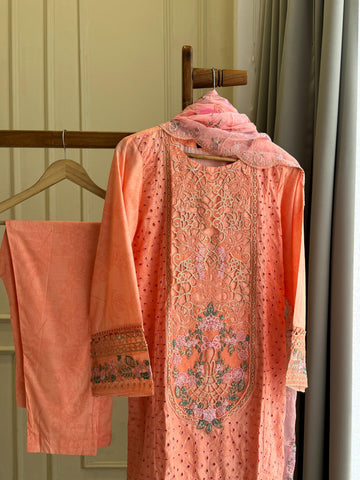 Premium Pure Lawn Embroidered Suit - 05