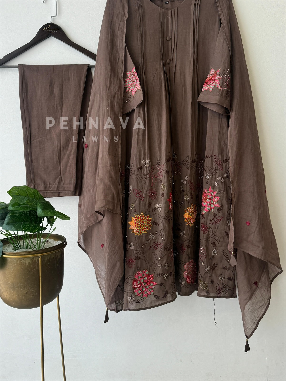 Embroidered Mulcotton Suit