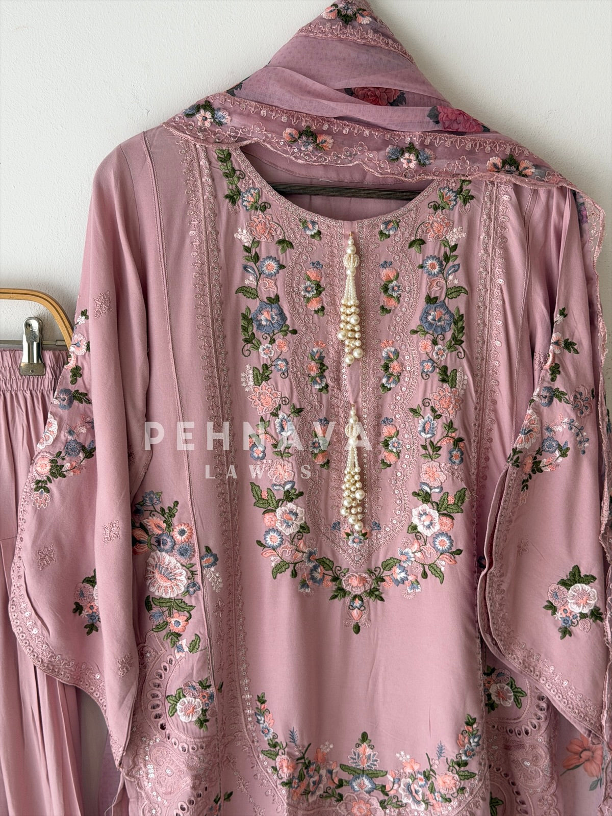Floral Embroidered Farshi Salwar- 408