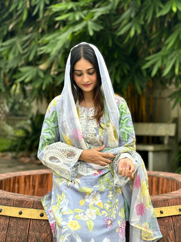Floral Patterned Casual Pak-Suit-2