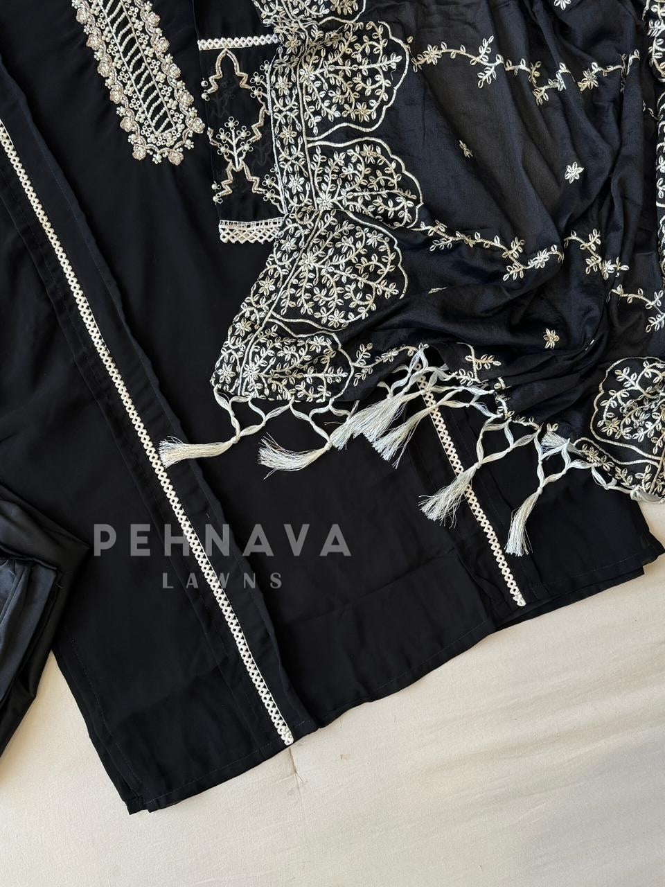 Embroidered Chiffon Suit Set