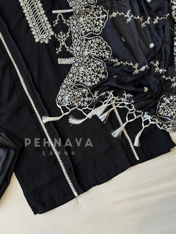 Embroidered Chiffon Suit Set