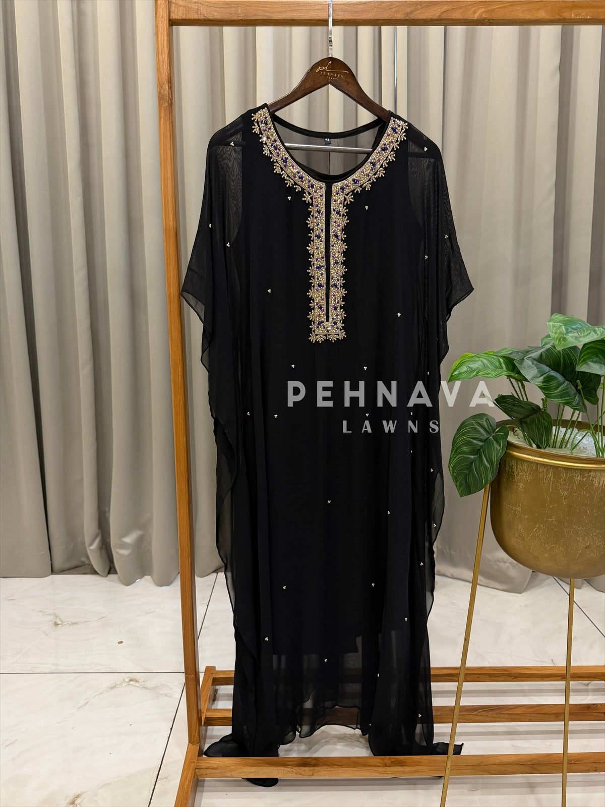 Beaded Yoke Kaftan