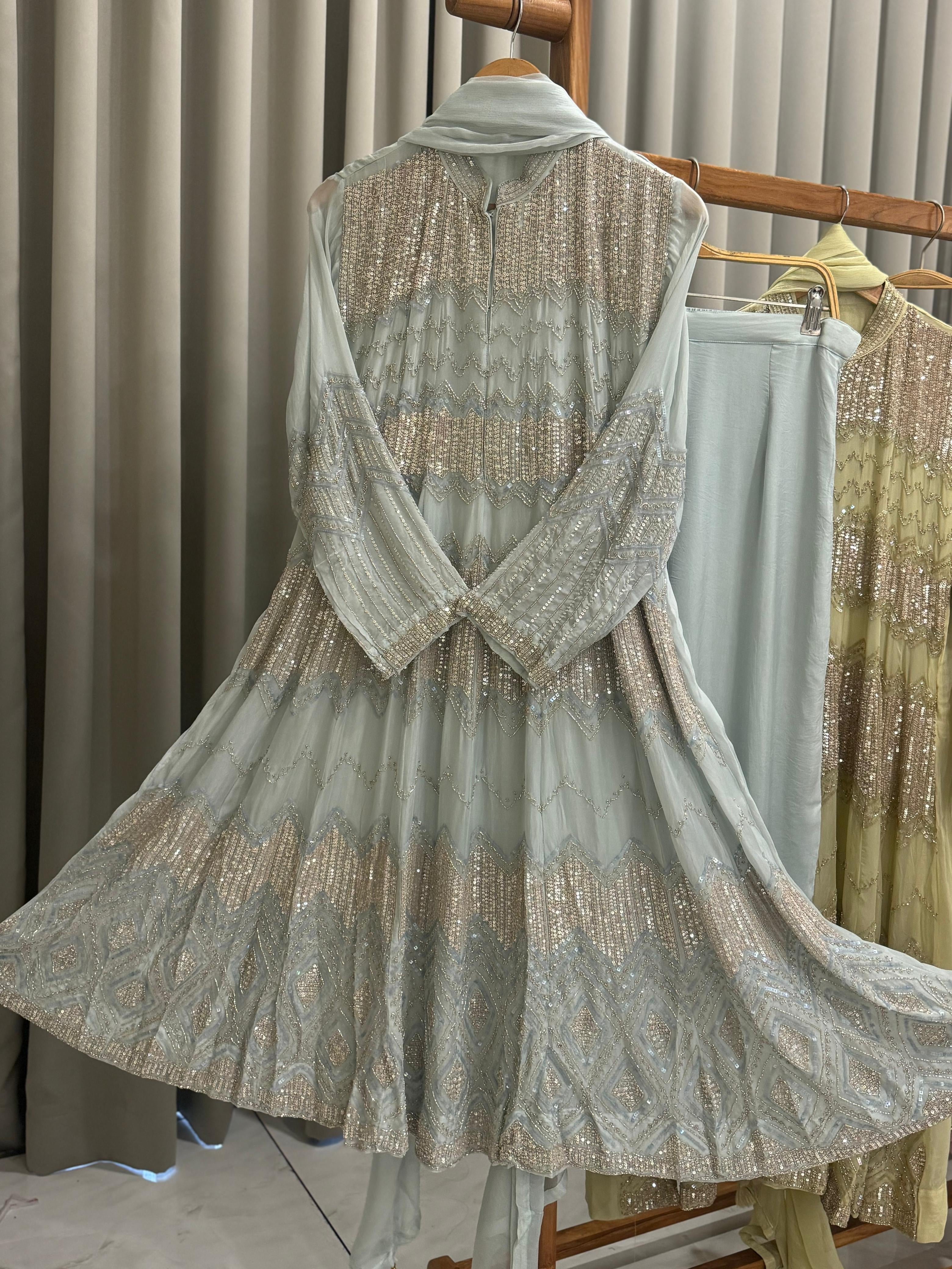 Premium handworked anarkali suit