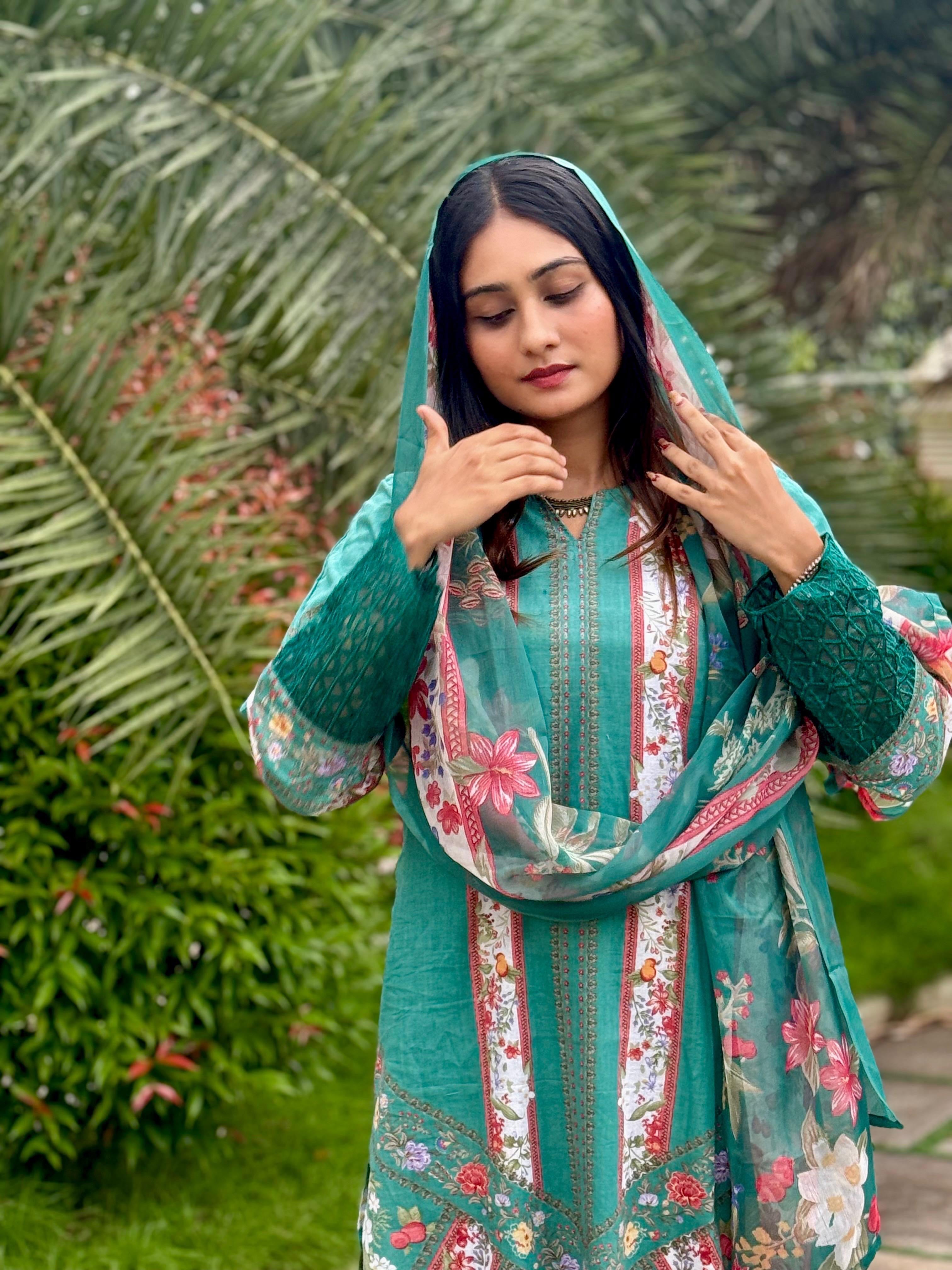 Floral Patterned Casual Pak-Suit-3