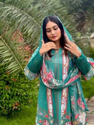 Floral Patterned Casual Pak-Suit-3