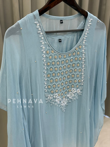 Pearl Embroidered Kaftan Set