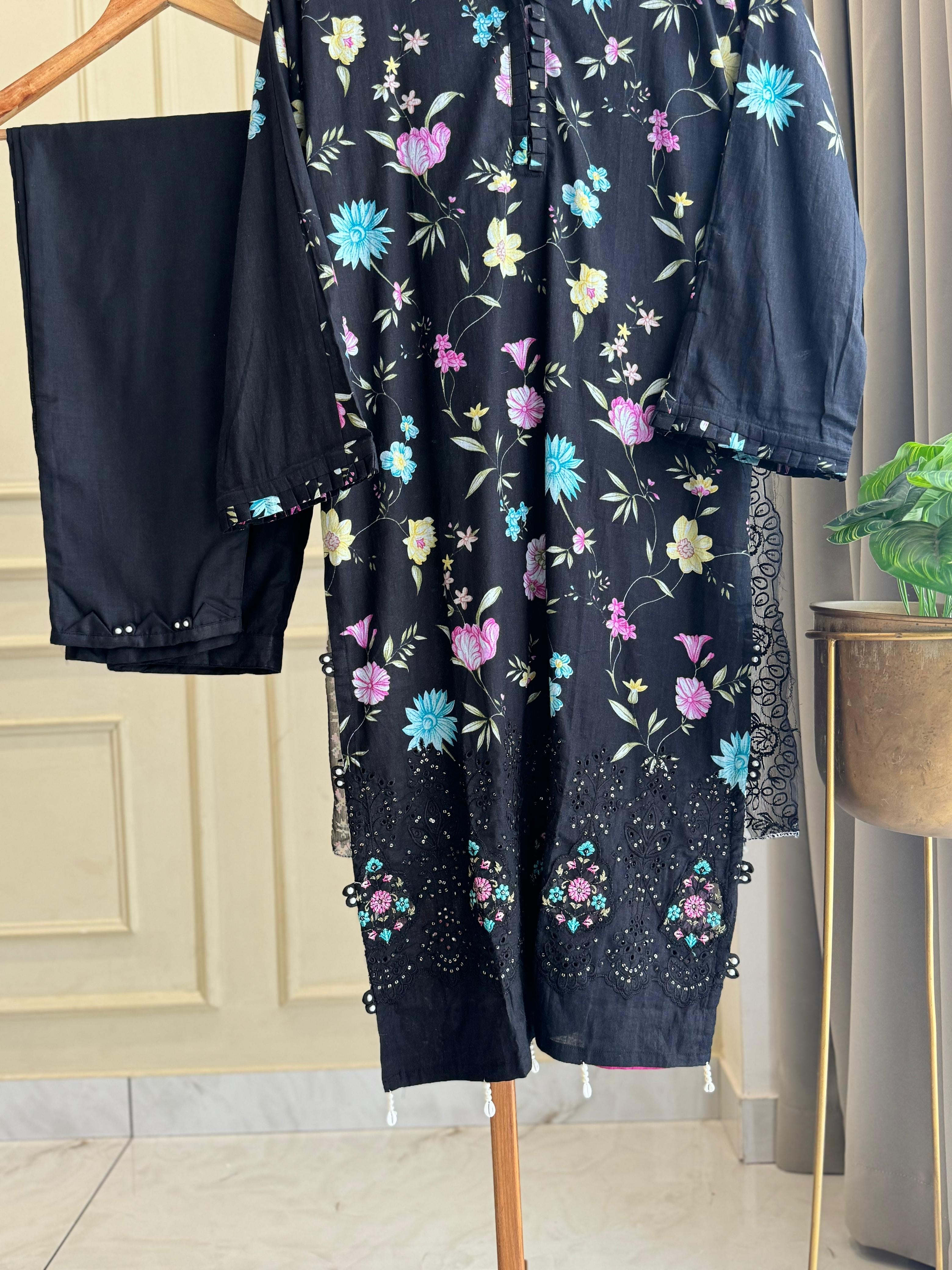 Floral Patterned Ready to Wear Suit-004