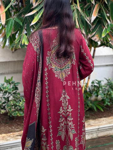 Muslin Unstitched Suit-356