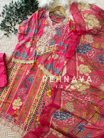 Pink Suit Featuring White Patches-1279