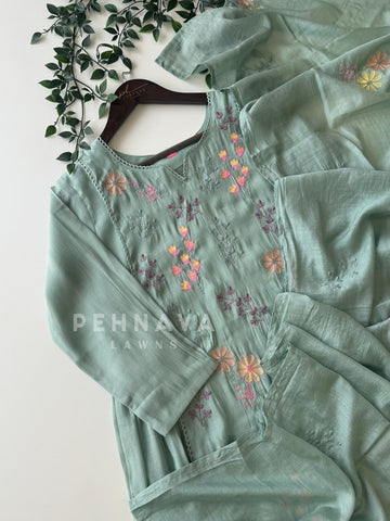 Floral Chanderi Ethnic suit 3187 JS16