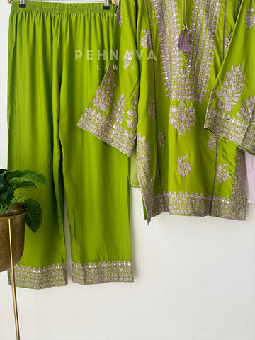 New Green Trendy Farshi Salwar-137