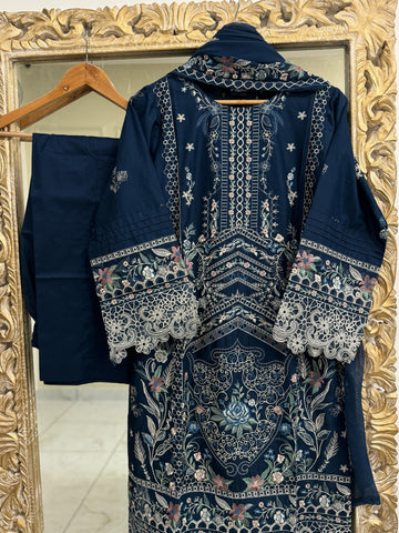 Pure Lawn Embroidery Suit-D4