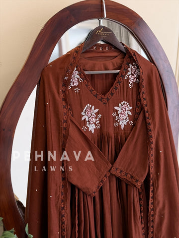 Lace-Trimmed Kurta Set