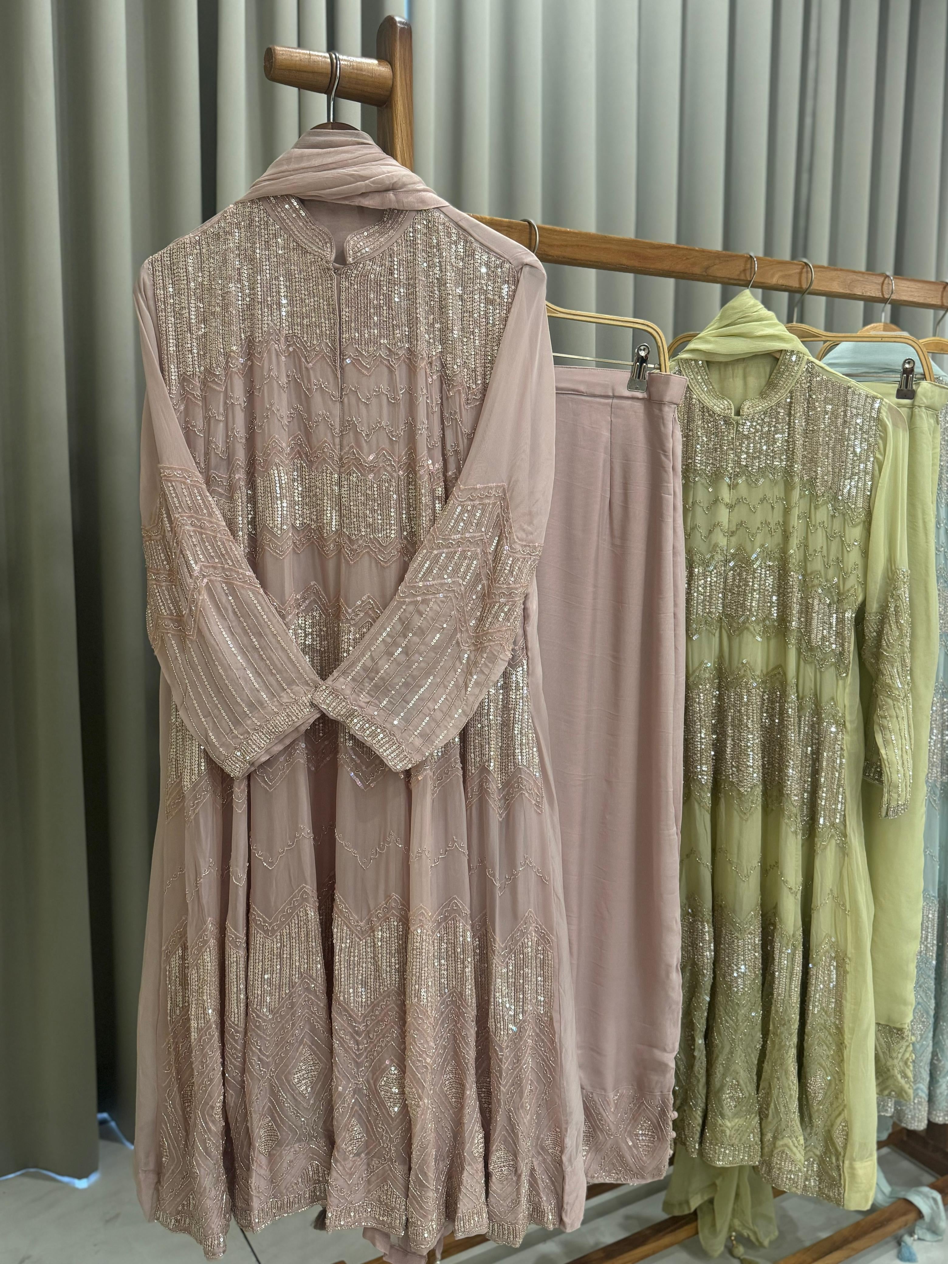 Premium handworked anarkali suit