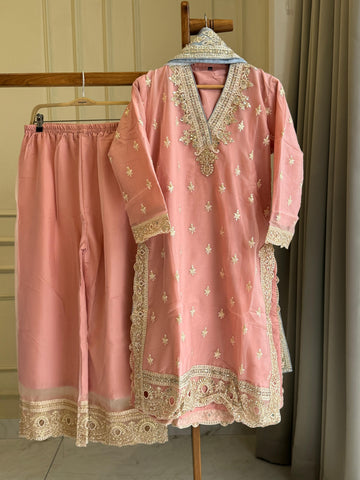 Chinnon Party wear suit with lace detailings