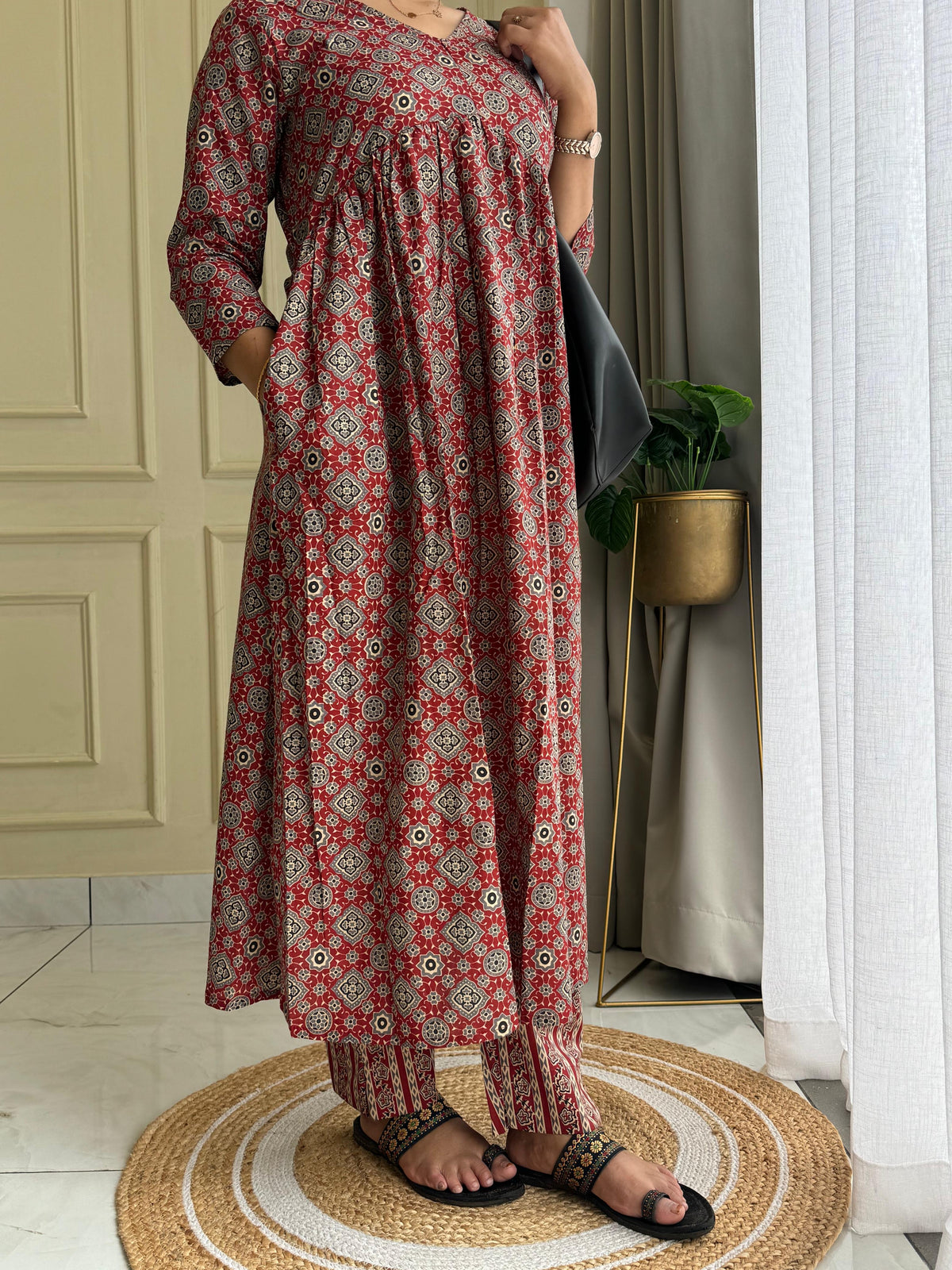 Ajrak Printed Two Piece Co-ord Set-2