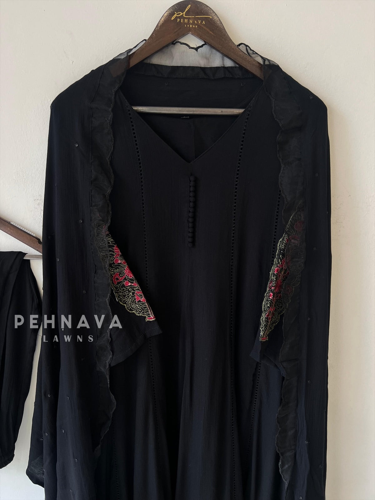 Crinkled Rayon Anarkali-6098