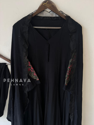Crinkled Rayon Anarkali-6098