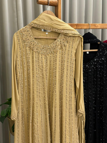Heavy hand worked full gown-34560