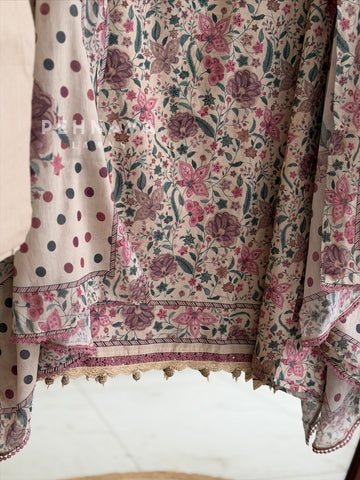 Floral Printed Unstitched Suit