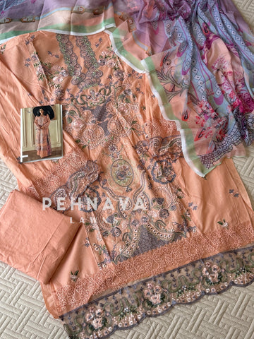 Embroidered Semi Stitched Suit-4215