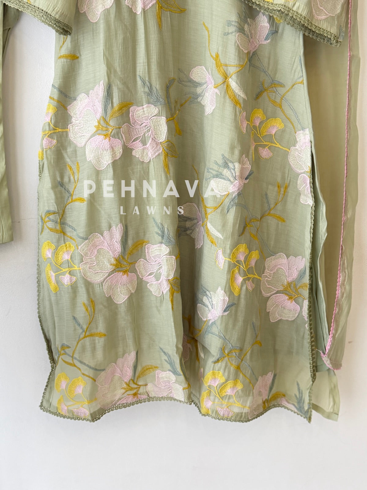Floral Embroidered Suit Set-13160