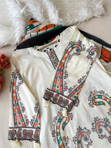 Cotton Straight Kurta-White