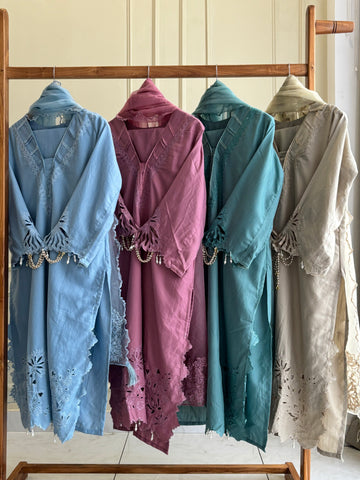 Cutwork Embroidered Trendy Suit