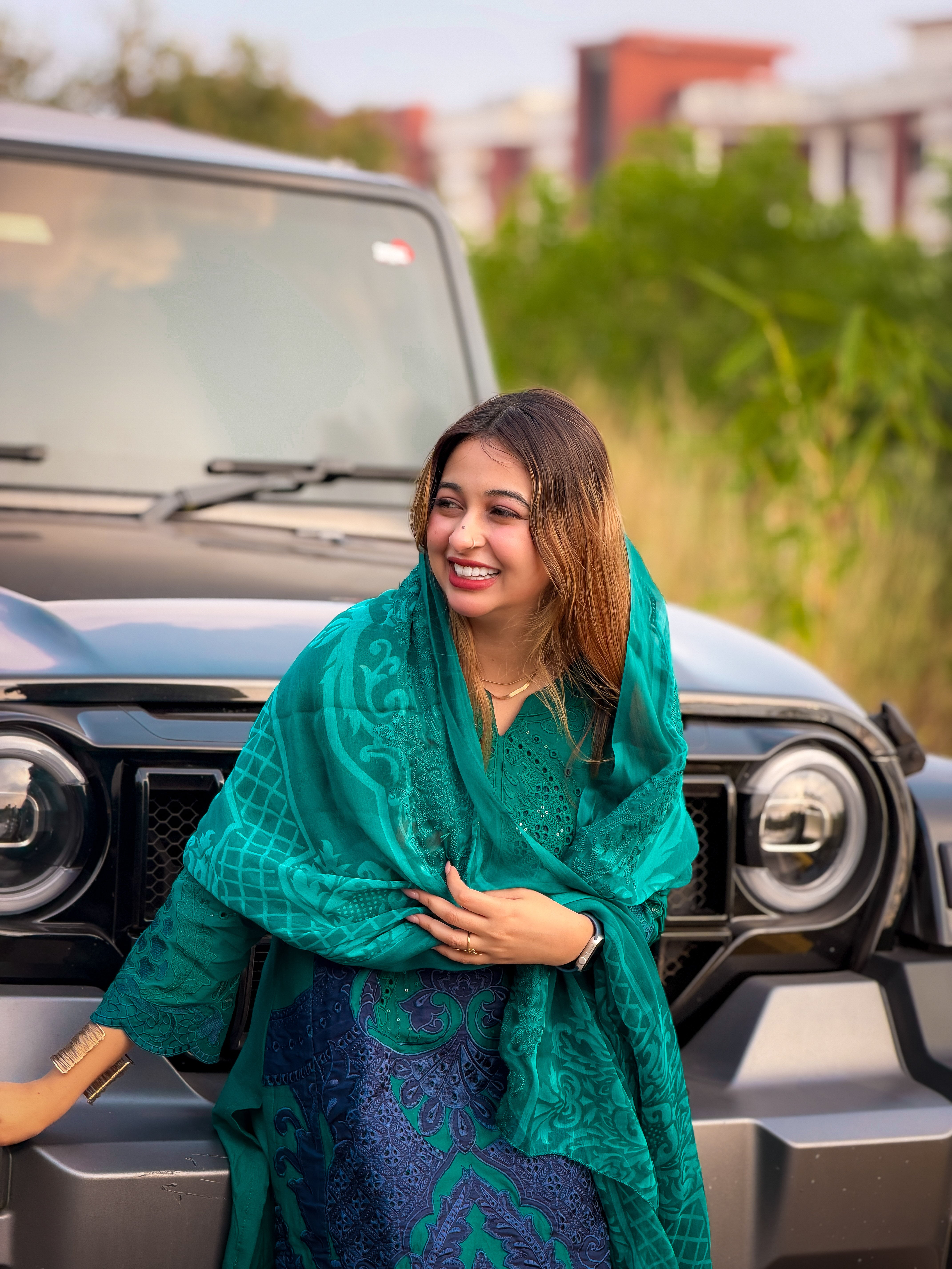 Multi Shaded Suit With Appliqué Design-1286D - Pehnava Lawns