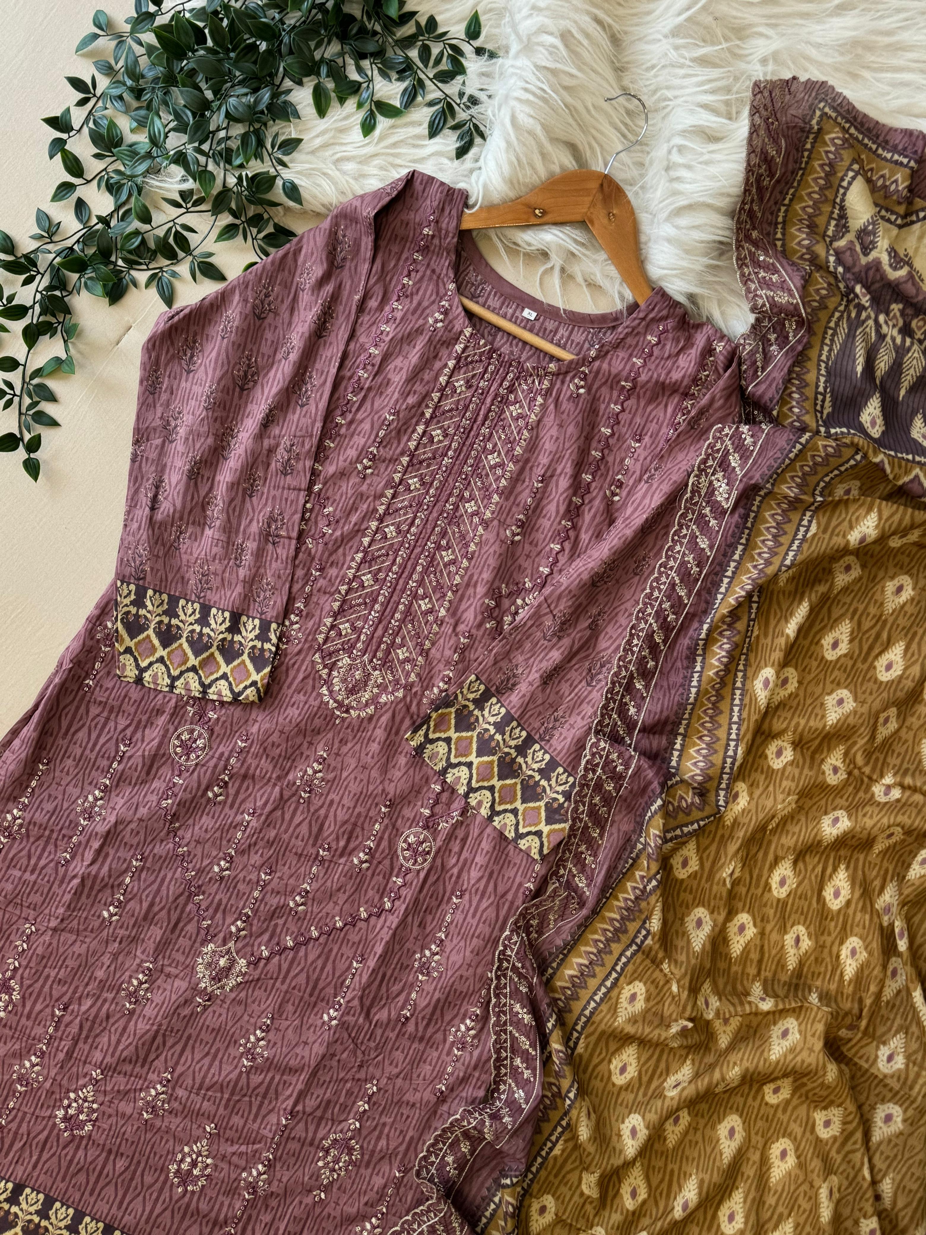 Cotton Embroidered Suit Ft.Cotton Duppatta-3604