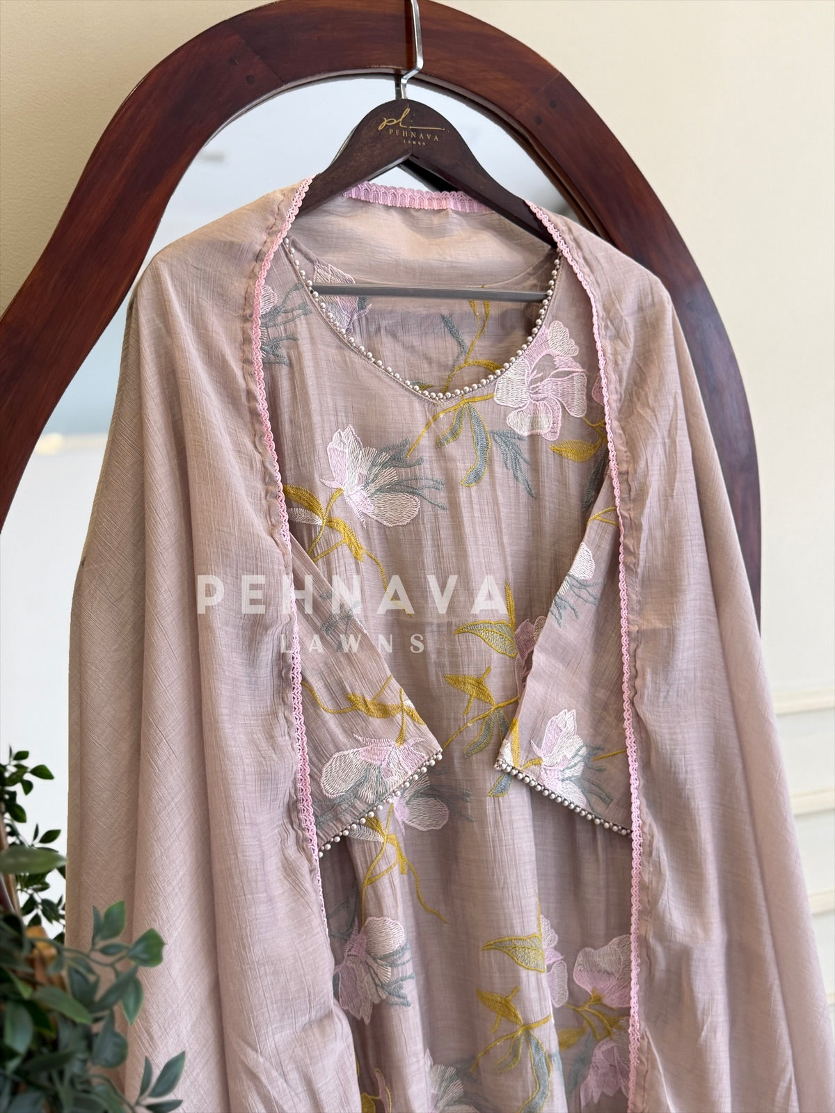 Floral Embroidered Suit Set