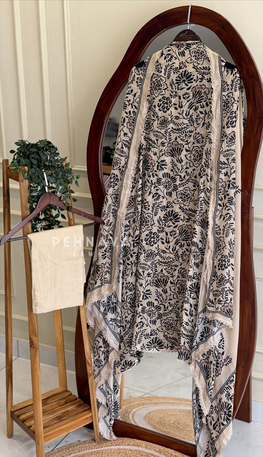 Floral Printed Unstitched Suit 4353