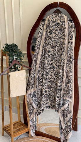 Floral Printed Unstitched Suit 4353