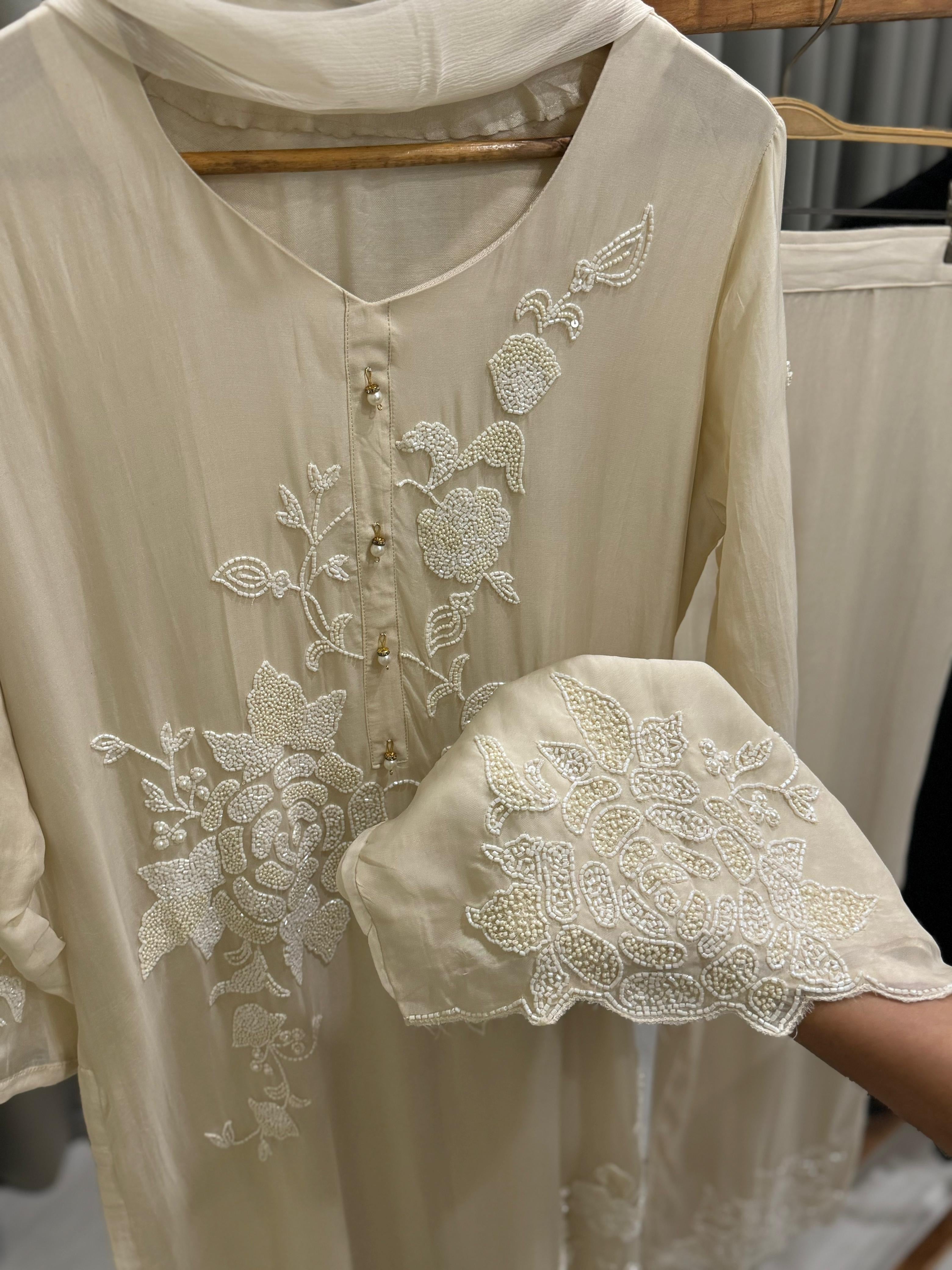 Premium Organza Pearl Handworked Salwar