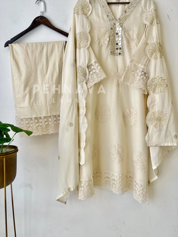 Classic Mirror Work Set - Pehnava Lawns